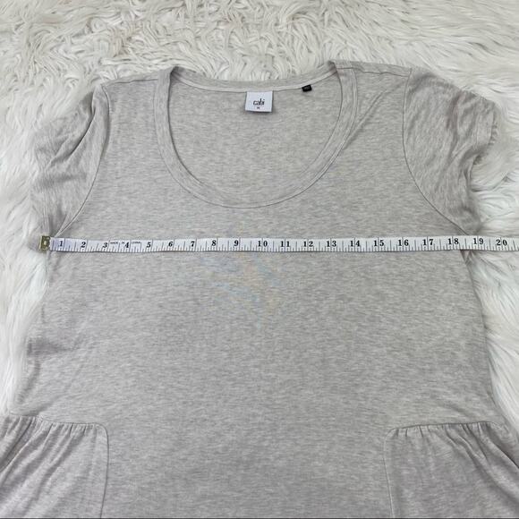 CAbi Women's #5326 Heathered Cream Hangout Tee Shirt Peplum Short Sleeve Size M - Picture 4 of 6